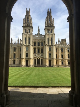 View inside All Souls College from Catte Street