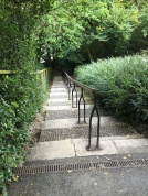 The steps from the Canal Walk up to Kilkenny Castle Grounds
