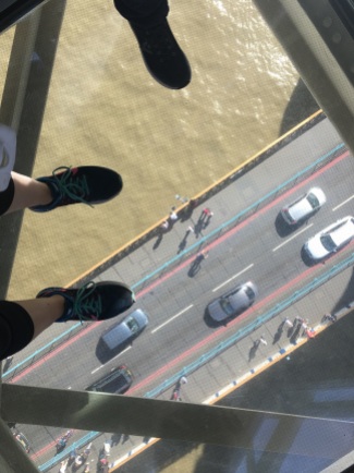 Looking down on Tower Bridge