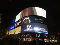 The big TV Screen on Piccadilly Circus