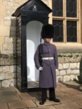 One of the Soldiers in front of the Waterloo Barracks to keep the Crown Jewels safe