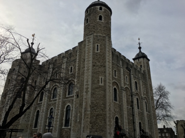 The massive White Tower - the origin of the Tower of London