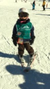 L's first time on skis