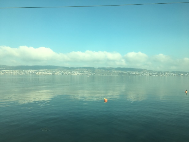 Driving past Lake Zurich on my way back to Basel