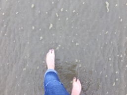 I love cooling my feet down in cold sea water